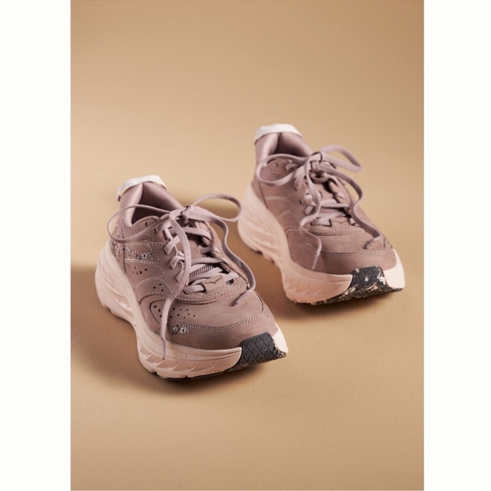 Hoka Women's Sneakers in Mauve and Light Pink. New!